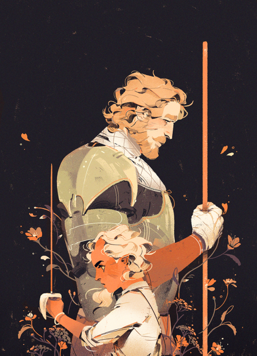 p-kom:[OCs] illustration for my DnD (Dad and Daughter) Zine ⚔🌷