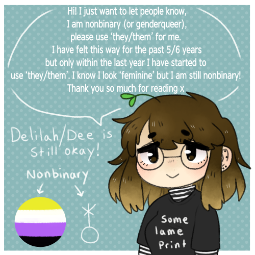 So I've Never Publicly Posted This Anywhere Before But Hi, I'm Nonbinary