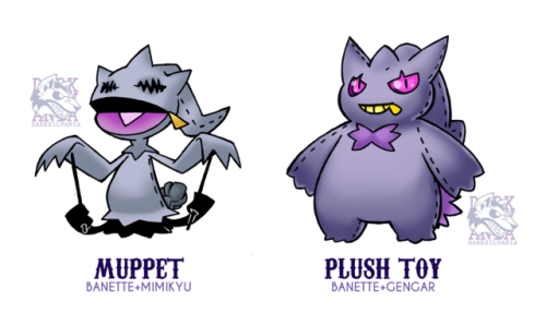 darksilvania:  Doll Crossbreeding Banette Crossbreed/Fusions as different doll/puppet types