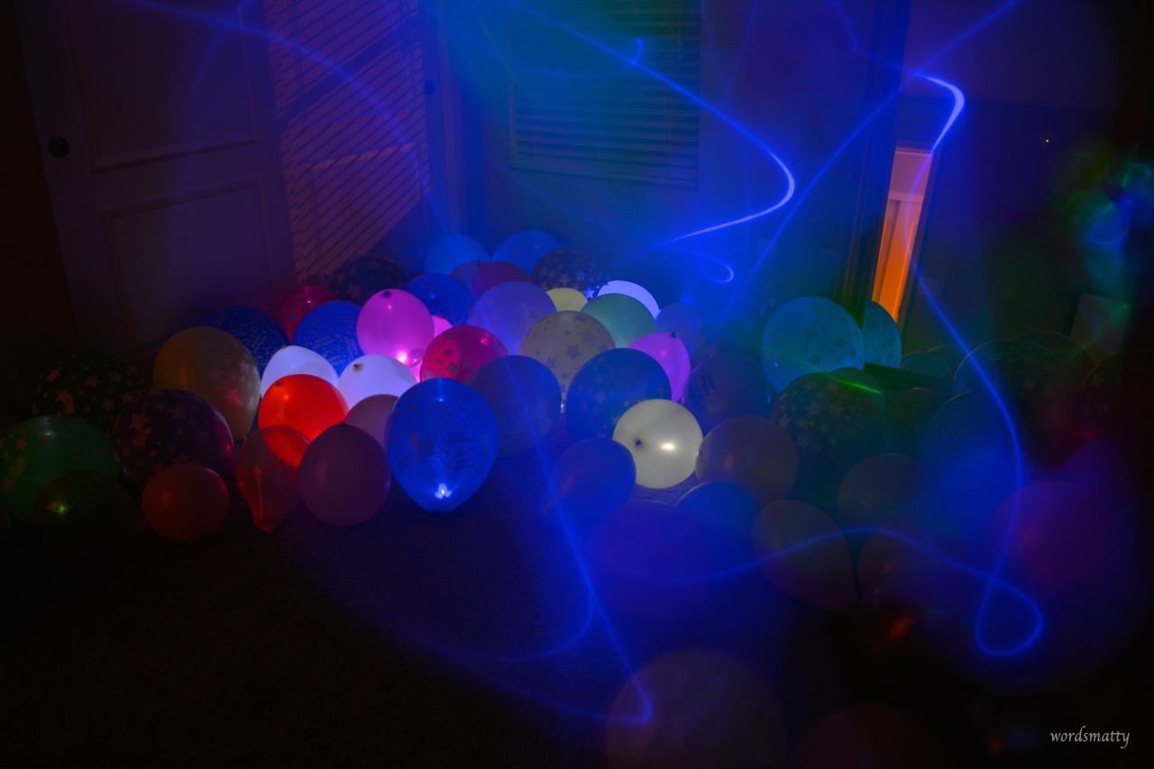 A little experiment I conducted with light movement and shutter speeds. Sorry, no