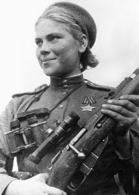 ultimate-world-war-ii: Smart, beautiful and deadly, 19 year old Russian sniper Roza