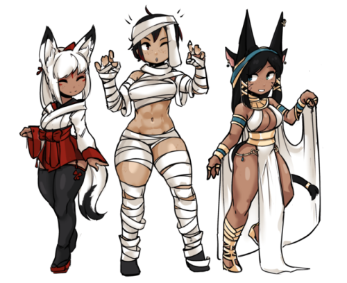 zanamaoria:

FFXIV characters in halloween costumes commission 