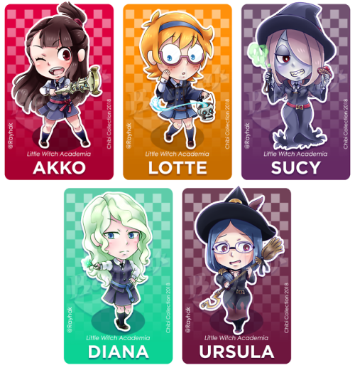 Little Witch Academia Chibi Set! do you like the new backgrounds?