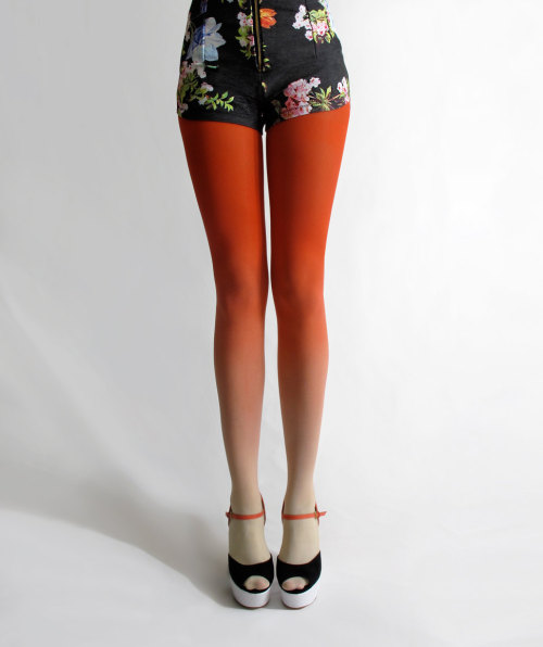culturenlifestyle: Handmade Ombre Tights by Tiffany JuIn the midsts of a midlife crisis, no form of 