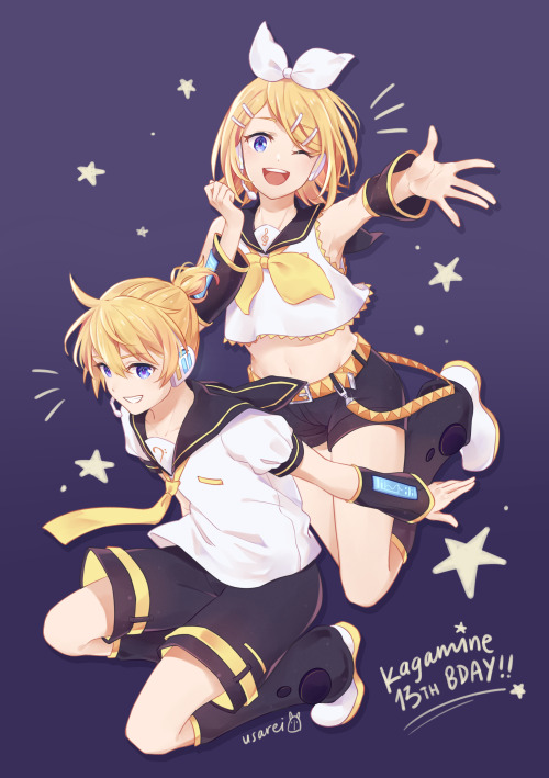 usatherei: Happy 13th Birthday to Rin &amp; Len!! I love you both so much!!!