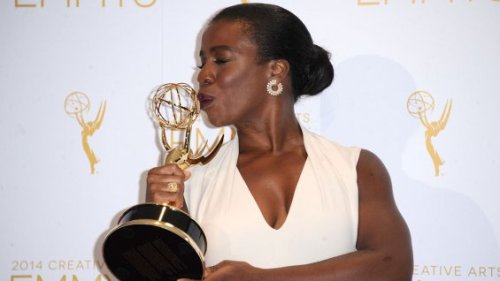 niggaimdeadass:thechanelmuse:Congratulations to Uzo Aduba and Joe Porton for scoring their first Emm