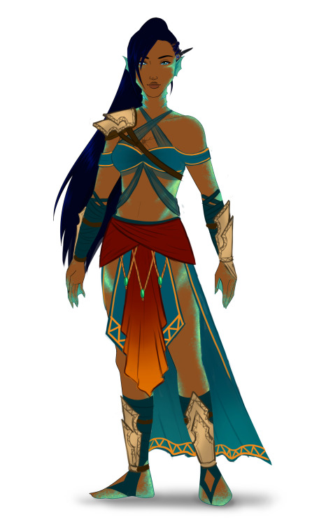 Trying to work on Nohea’s new outfit now that she’s out of Barovia! Definitely goin