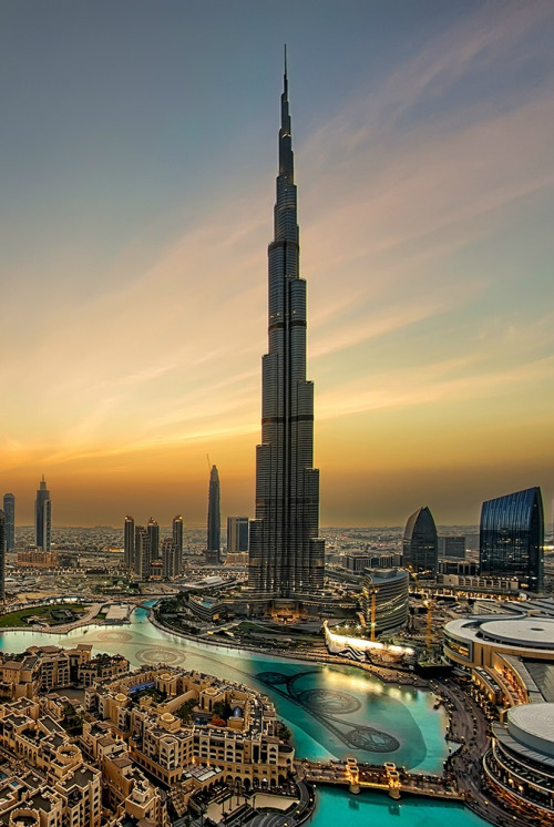 pimpmyycamel:  Downtown Dubai Sunset by Andrew Madali.
