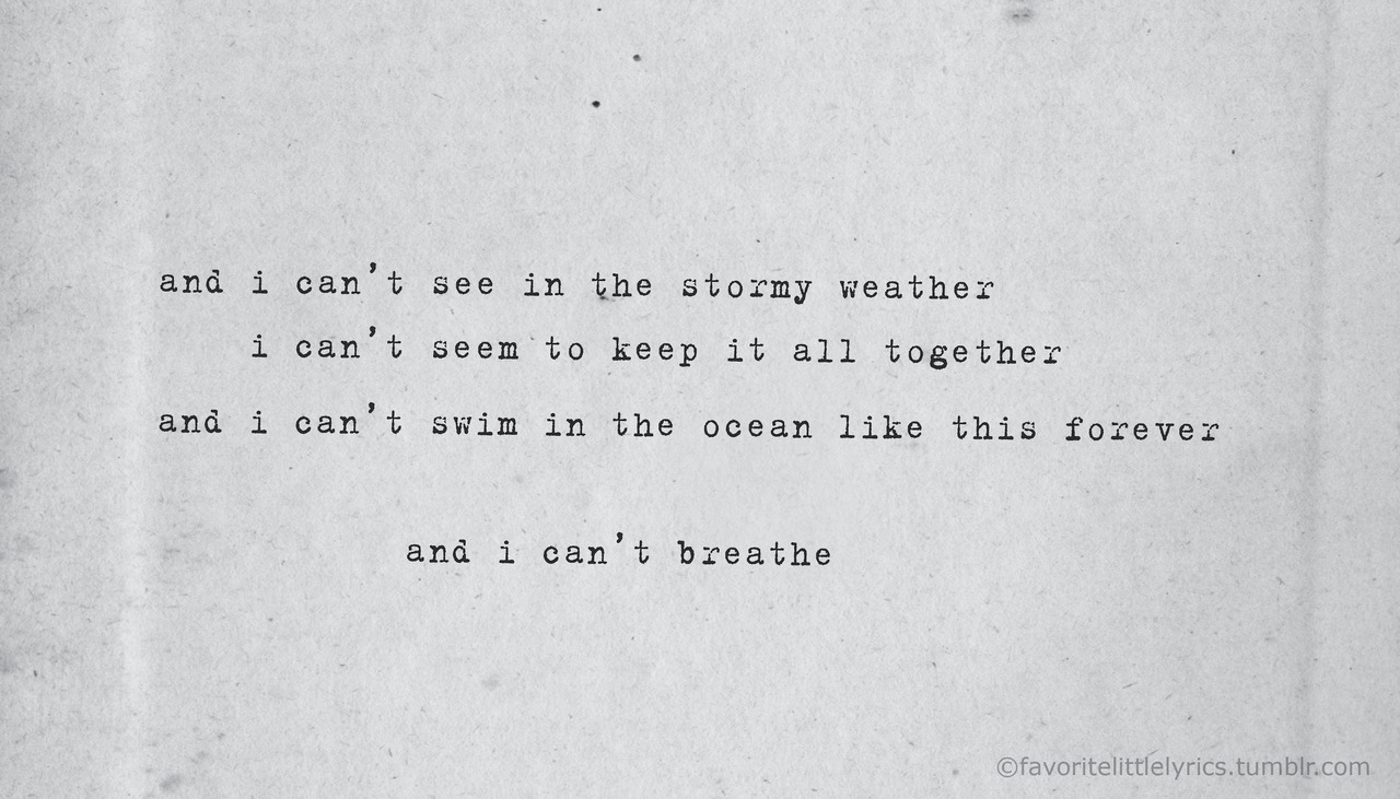 favorite little lyrics — Avril Lavigne, “Head Above Water”