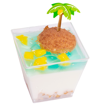 honeyrolls: Coconut Jelly Mousse / Melon Mousse