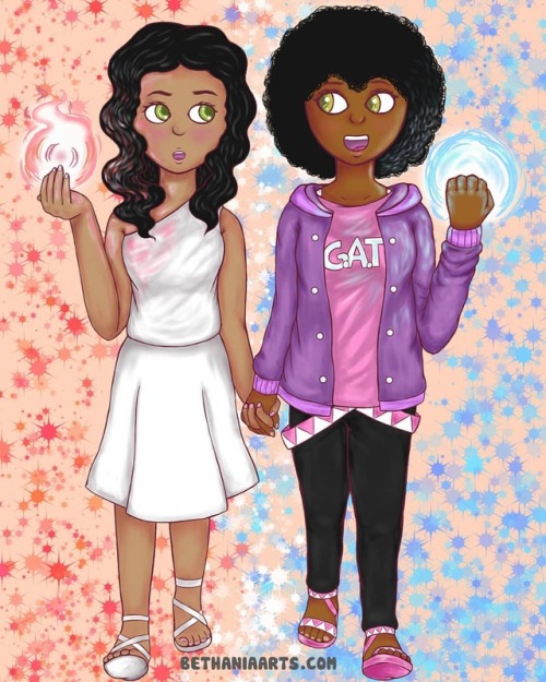 Finally finished! On the left is Emilia from my girlfriend&rsquo;s book, Fated, and on the right