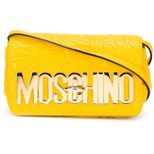 Moschino logo plaque crossbody bag ❤ liked on Polyvore (see more cross bodies)