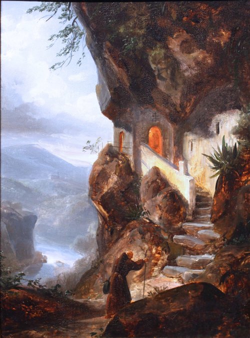 the-paintrist: shakypigment: Ernst Fries 1801-1833. The return of the Hermit. 1827. Cologne. Wallraf