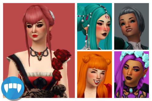 Vampires Hair Recolors - Sorbets and Elderberries by @berrybbbies and @momtraitNext is the hairs for