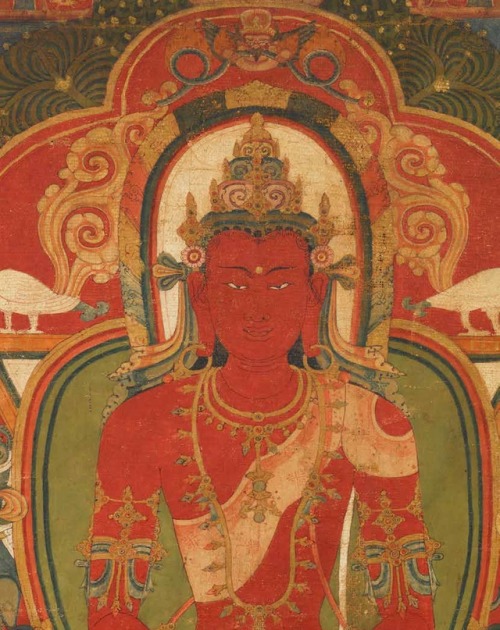 Amitayus thangka detail, Tibet