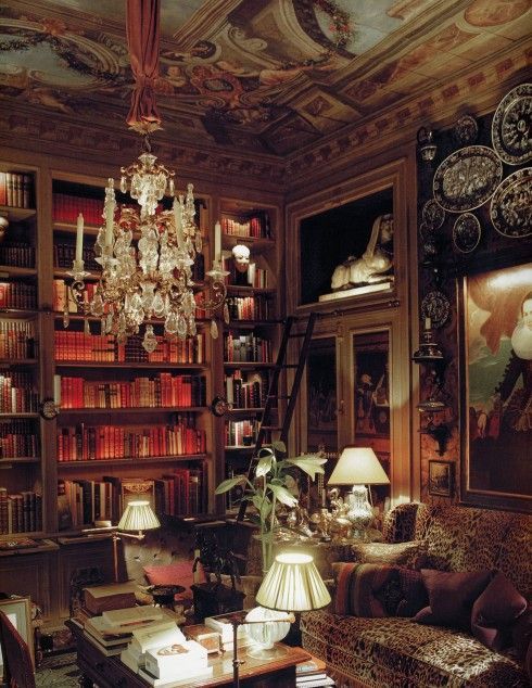 catchingtearsinrain:Yves St. Laurent’s apartment in Paris. 