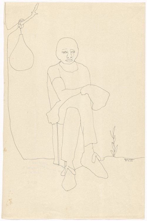 Black Athlete (No More Games Study #3), Benny Andrews, 1970, MoMA: Drawings and PrintsAcquired throu