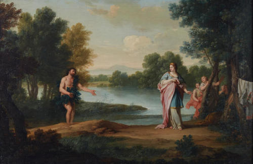 hildegardavon: Giuseppe Bottani, 1717-1784  Odysseus and Nausicaa and Hermes guiding Odysseus o