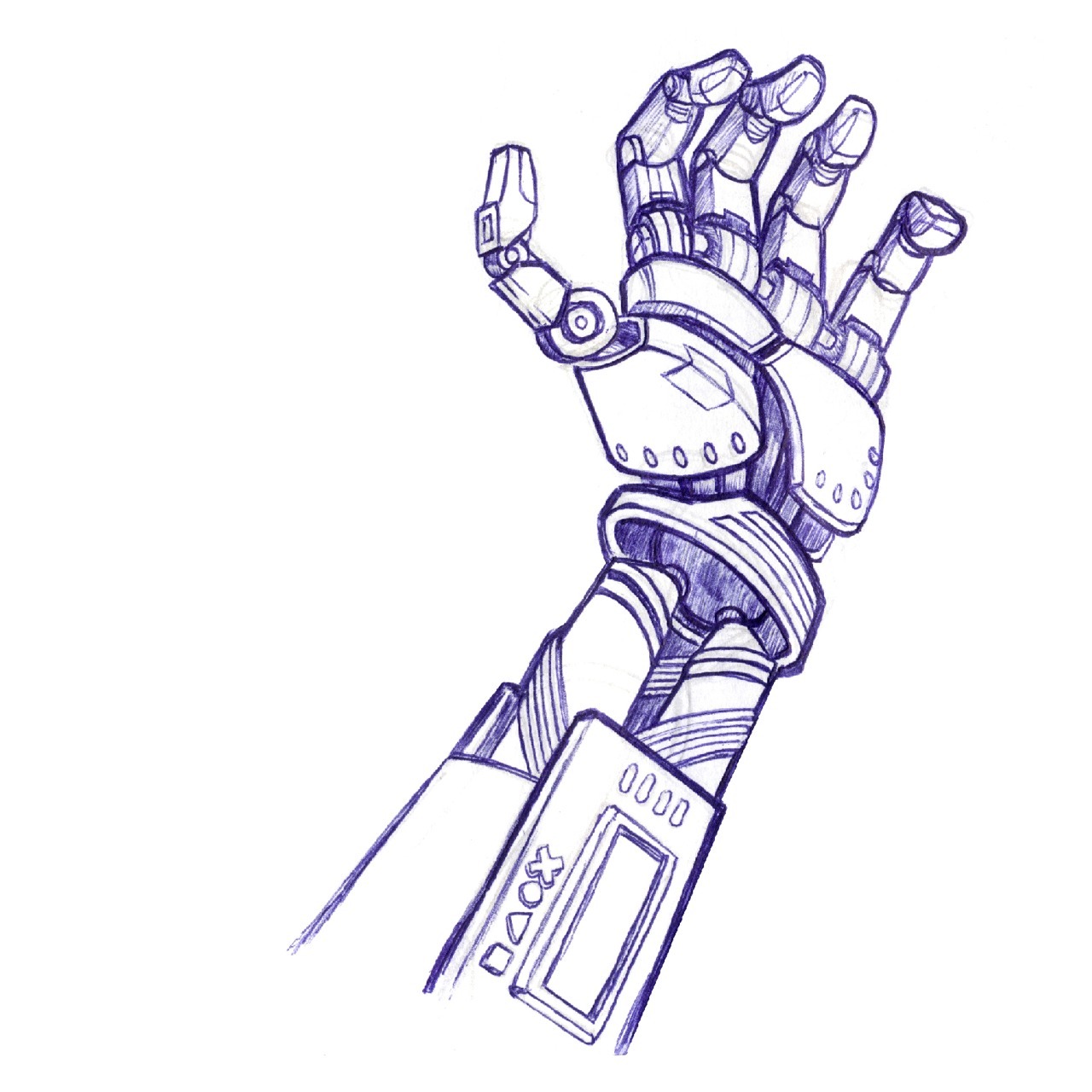 Sketch Robot Hand Drawing - myscrappylittlelife