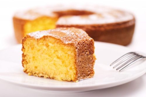 Gâteau au chocolat blanc.