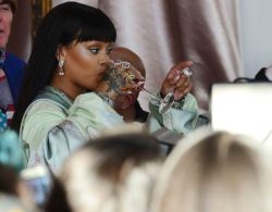 celebsofcolor:  Rihanna attends the FENTY PUMA by Rihanna Experience on April 18, 2017 in Los Angeles, California.