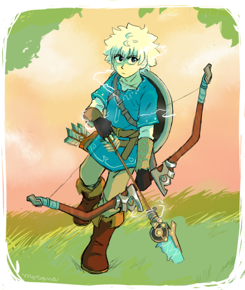 justanotherbnhalover: Link! Killua. Commission for Shawn/ @anime! This is a present from him to his 