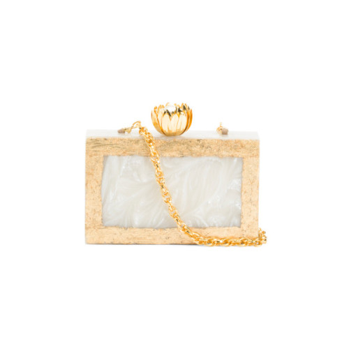 Resin Clutch ❤ liked on Polyvore (see more kiss lock handbags)