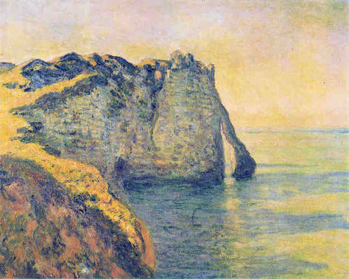 artist-monet:Cliffs of the Porte d'Aval, 1885, Claude Monet