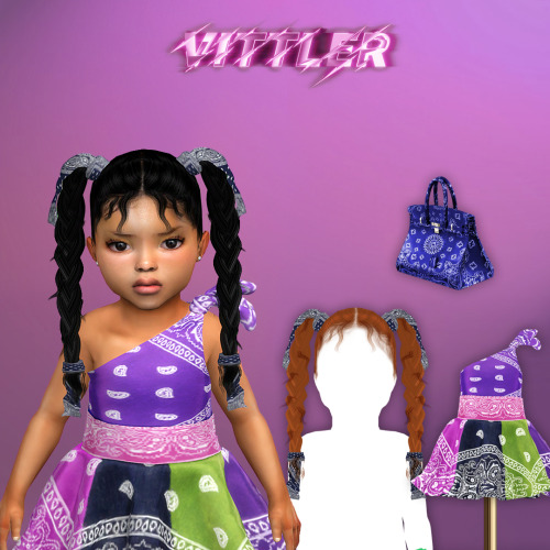NEW BANDANA LOOK (SIMS 4)Mother daughter look plus Hair HairDressBagMore info &amp; Download: MY
