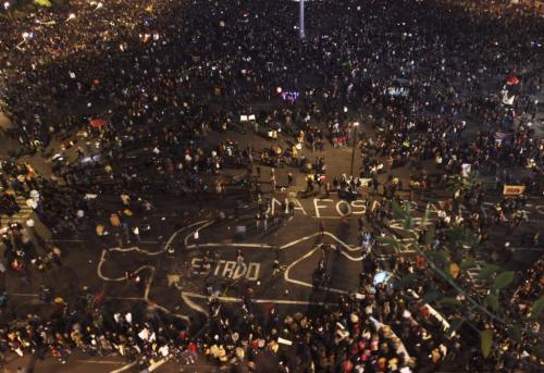 massconflict: Tens of thousands of people dressed in black have marched through Mexico City in the largest demonstration yet against the government’s response to the disappearance and probable massacre of 43 student teachers on Sep26. The march was