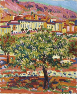 Lawrenceleemagnuson:  Auguste Herbin (France 1882-1960)Corte, Corse (1907)Oil On