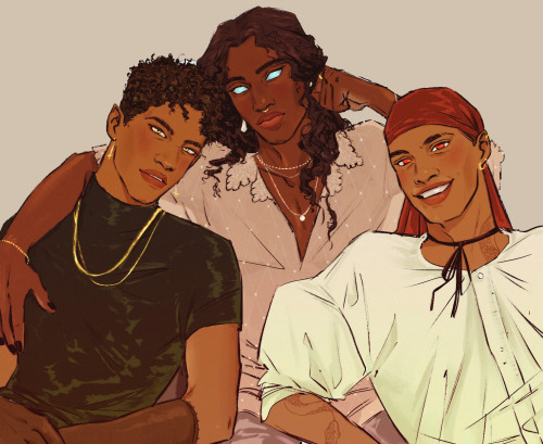 I commissioned steph @mohtz to draw the trio and eyem