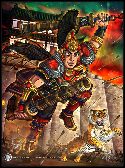 Finally finished! Commission for SilverMonki​; Dynasty Warriors 7 Taishi Ci. Mere arrow attacks won&
