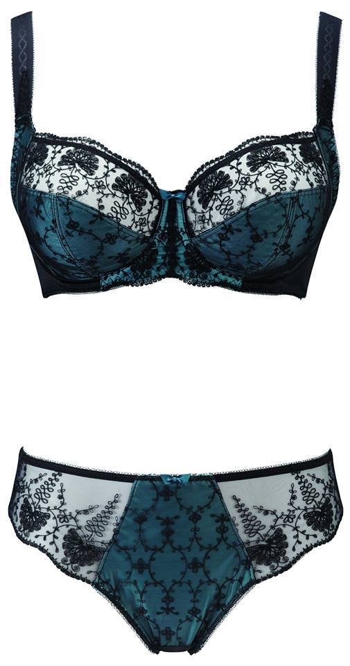 the-woman-from-platform-two:  placedeladentelle:  Elodie in Teal by Fantasie  Beautiful!!
