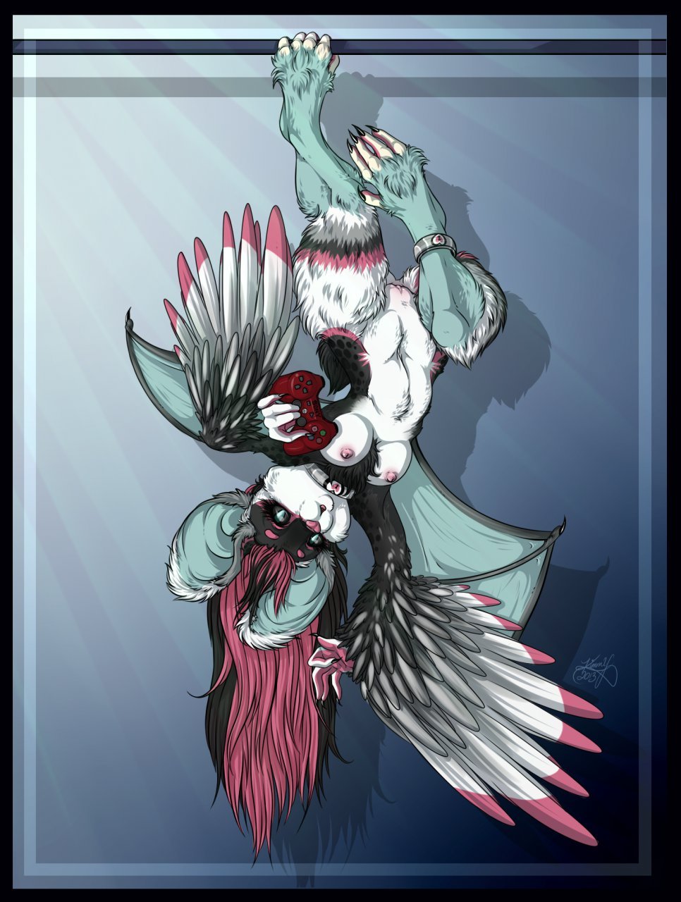 The joys of nude gaming - by firefly8083 . What a fabulous creature
