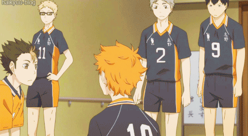 haikyuu-blog:  I have a trick to calm my nerves. 