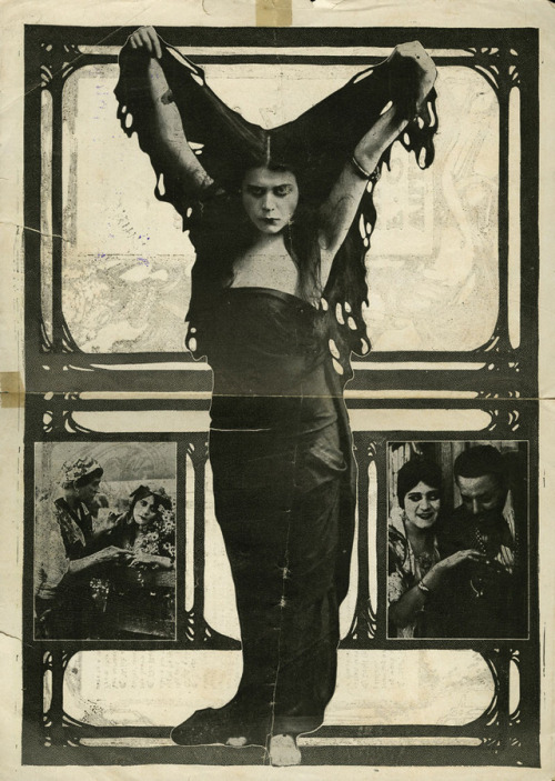 1910scinema:Shocking Theda Bara in a poster for Sin (1915)