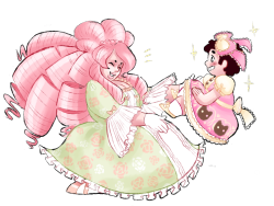 maltedmilkshakes:  (chanting) gems in lolita gems in lolita gems in lolitarose is in hime + stevens in sweet. i wanna do the rest of the darlins so watch out for em