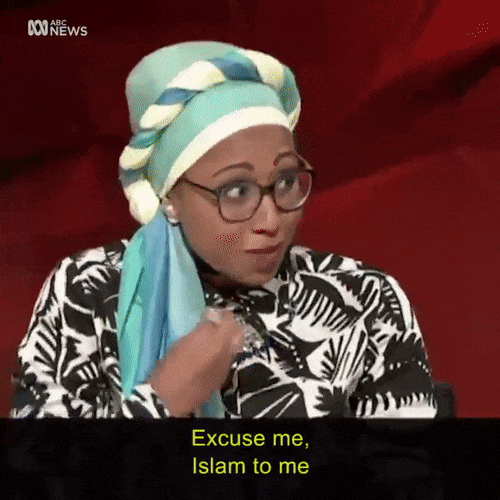 ghettablasta:   Yassmin Abdel-Magied was asked how she can be sharia law and be half pregnant at the same time. And that can be a perfect example of how to shut down an islamophobe.