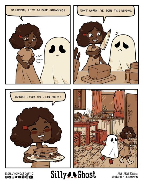 sillyghostcomic:Silly Ghost compilation! All first 10 strips, so it’s easy to get them all in your b