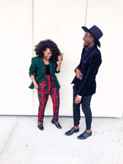 blackfashion:  Male: Jalen Age: 22 IG: _lickmyfashion_ xlickmyfashionx.tumblr.com F: Faith Age: 20 IG: forbiddenfruit_ Thrifted Outfits. 