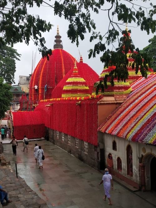Kamakhya temple decorated for Navratri festival. Guwahati, Assam
