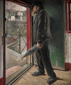 thunderstruck9:  L.A. Ring (Danish, 1854-1933), Er regnen hørt op? [Has the rain stopped?], 1922. Oil on canvas, 64.5 x 55.5 cm. 