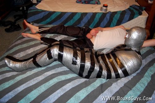 thiswhore24:  rubberbondageboy:  muzzledboy:  No boy, no! I spent the last 30mn mummifying you, it made me really hard and wet, so I’m taking care of me now. Keep struggling all you want it only makes me more aroused.  If you take the effort to mummify