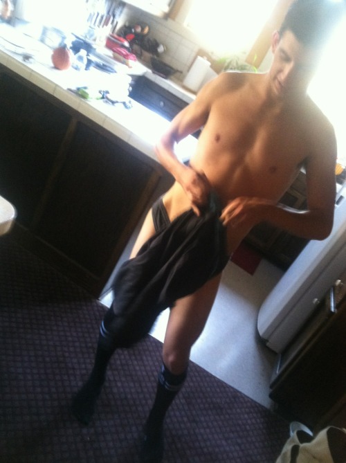 theunderwearking:  Late for class again!