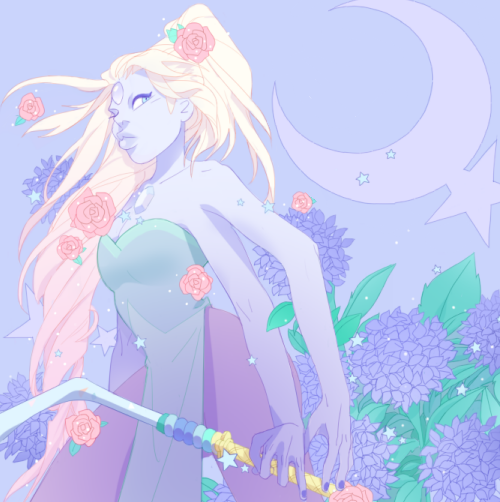 atta:  opal and hydrangeas   giant woman~ <3