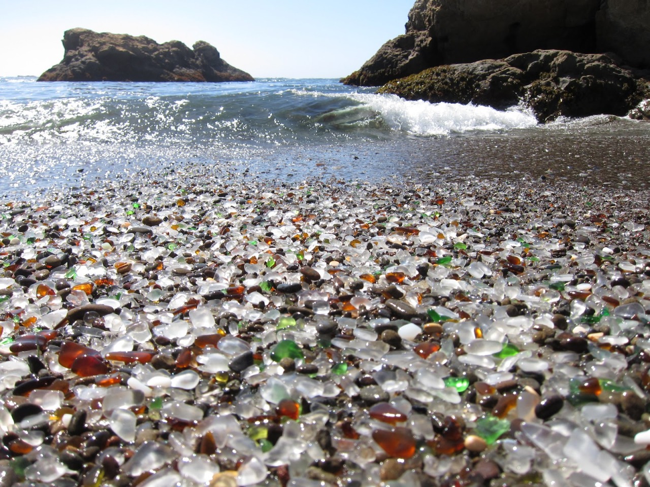 sixpenceee:    Glass Beach, CA  Glass Beach is a beach in MacKerricher State Park