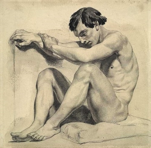 hadrian6:Seated Male Nude. 1816-18. William