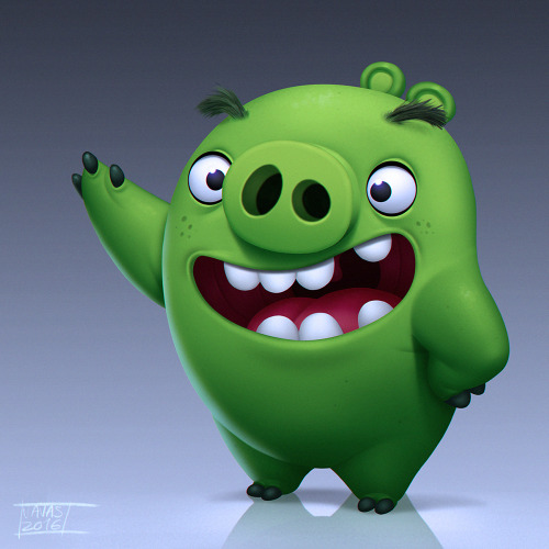 I have been painting so many Pigs at Rovio lately, I though I would share at least one of them! Hey,