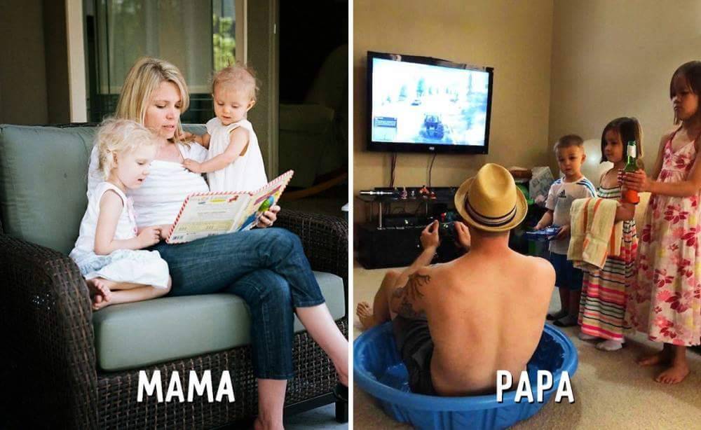 k-rlol:  Con mamá / con papá 